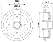 MBD160 Brzdový bubon MINTEX