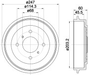 MBD144 Brzdový bubon MINTEX