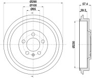 MBD193 Brzdový bubon MINTEX