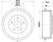 MBD260 Brzdový bubon MINTEX