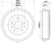 MBD262 Brzdový bubon MINTEX