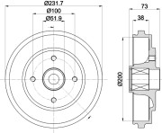 MBD257 Brzdový bubon MINTEX