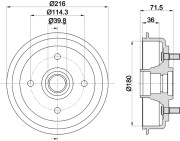 MBD274 Brzdový bubon MINTEX