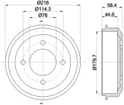 MBD275 Brzdový bubon MINTEX