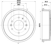 MBD314 Brzdový bubon MINTEX