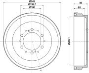 MBD342 Brzdový bubon MINTEX