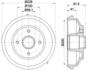 MBD384 Brzdový bubon MINTEX