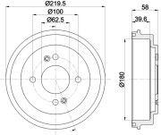 MBD394 Brzdový bubon MINTEX