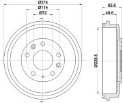 MBD424 Brzdový bubon MINTEX