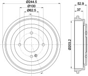 MBD429 Brzdový bubon MINTEX