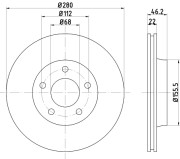 MDC414 Brzdový kotúč MINTEX