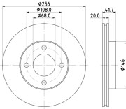 MDC563 Brzdový kotúč MINTEX