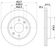 MDC955 Brzdový kotúč MINTEX