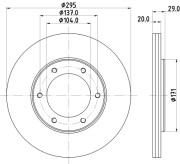 MDC753 Brzdový kotúč MINTEX