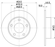 MDC1123 Brzdový kotúč MINTEX