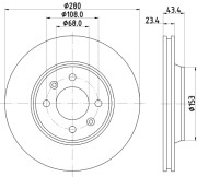 MDC710 Brzdový kotúč MINTEX