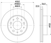 MDC734 Brzdový kotúč MINTEX