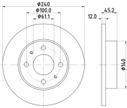 MDC586 Brzdový kotúč MINTEX