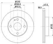 MDC655 Brzdový kotúč MINTEX