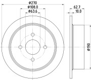 MDC790 Brzdový kotúč MINTEX