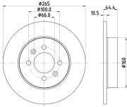 MDC815 Brzdový kotúč MINTEX