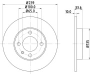 MDC1064 Brzdový kotúč MINTEX