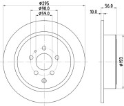 MDC838 Brzdový kotúč MINTEX