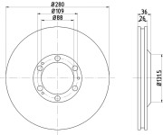 MDC3200C Brzdový kotúč MINTEX