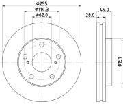 MDC1015 Brzdový kotúč MINTEX