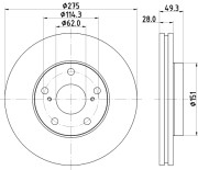 MDC898 Brzdový kotúč MINTEX