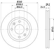 MDC868 Brzdový kotúč MINTEX