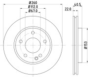 MDC1035 Brzdový kotúč MINTEX