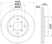 MDC1059 Brzdový kotúč MINTEX