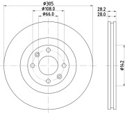 MDC1288 Brzdový kotúč MINTEX