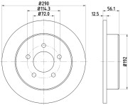 MDC1553 Brzdový kotúč MINTEX