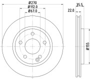 MDC1653 Brzdový kotúč MINTEX