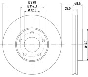 MDC1691 Brzdový kotúč MINTEX