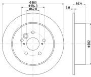 MDC1513 Brzdový kotúč MINTEX