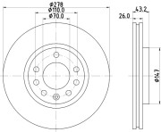 MDC1821 Brzdový kotúč MINTEX