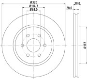 MDC1834C Brzdový kotúč MINTEX