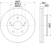 MDC2322 Brzdový kotúč MINTEX