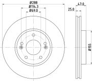 MDC2792C Brzdový kotúč MINTEX