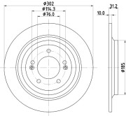 MDC2818C Brzdový kotúč MINTEX