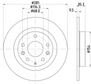 MDC2821C Brzdový kotúč MINTEX