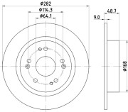 MDC2860C Brzdový kotúč MINTEX