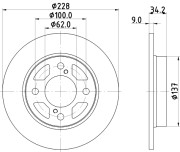 MDC2868C Brzdový kotúč MINTEX