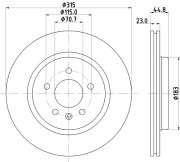 MDC2881C Brzdový kotúč MINTEX