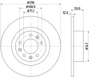 MDC2938C Brzdový kotúč MINTEX