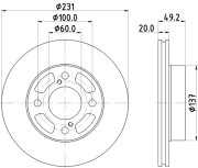 MDC2942C Brzdový kotúč MINTEX