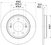 MDC2921C Brzdový kotúč MINTEX